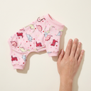 Pink 100% cotton pyjamas for small dogs, scale photo