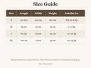 Size chart for the dog bed with washable cover — My Petsworth