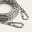 tie-out cable with rust-resistant steel wire for dogs, detail photo