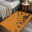 Paw print dog door mat, non-slip and absorbent — My Petsworth