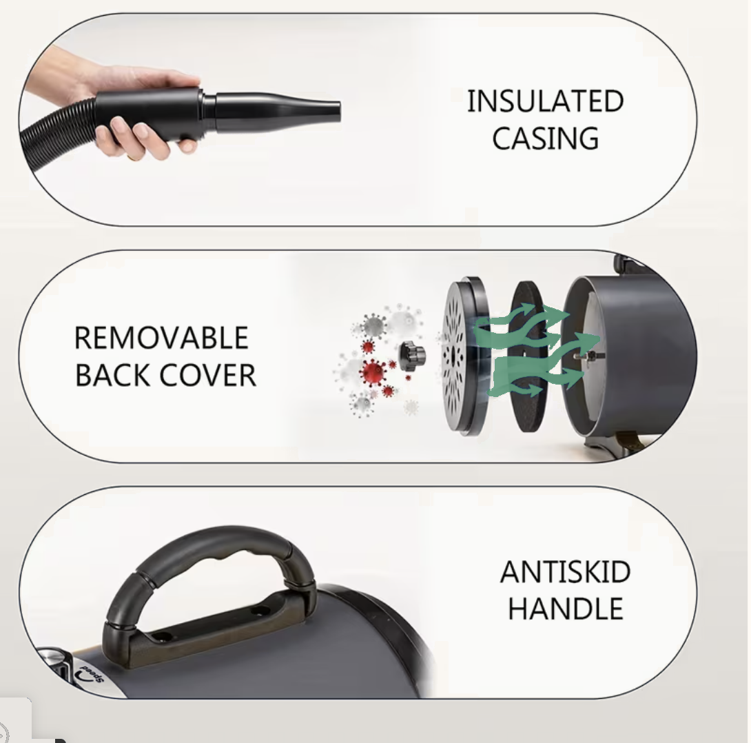 Dog grooming dryer key features — My Petsworth