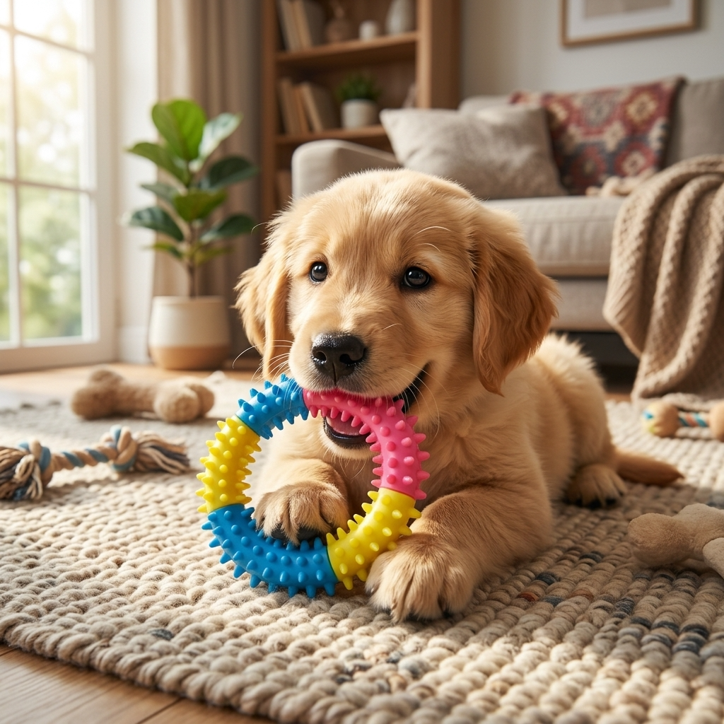 Dog chewing rubber dental ring toy — My Petsworth