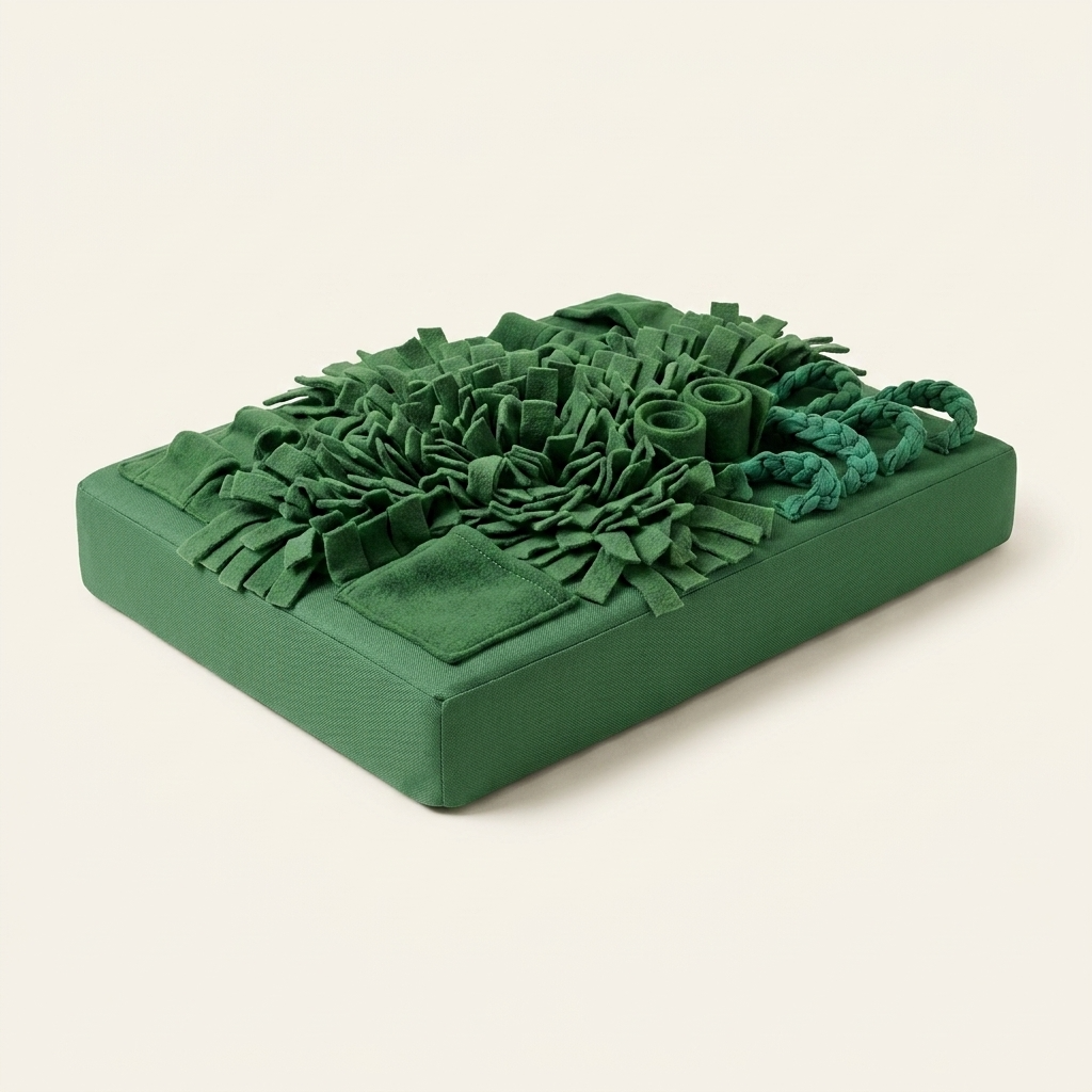 Green dog snuffle foraging pad on cream background — My Petsworth