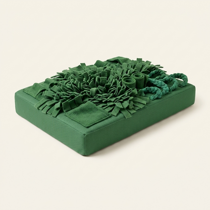 Green dog snuffle foraging pad on cream background — My Petsworth