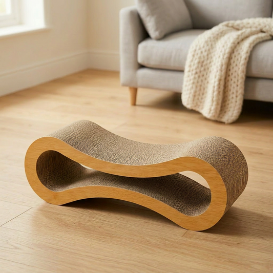 Cat Scratch Lounge & Scratcher | Figure-8 Corrugated Cardboard | My Petsworth