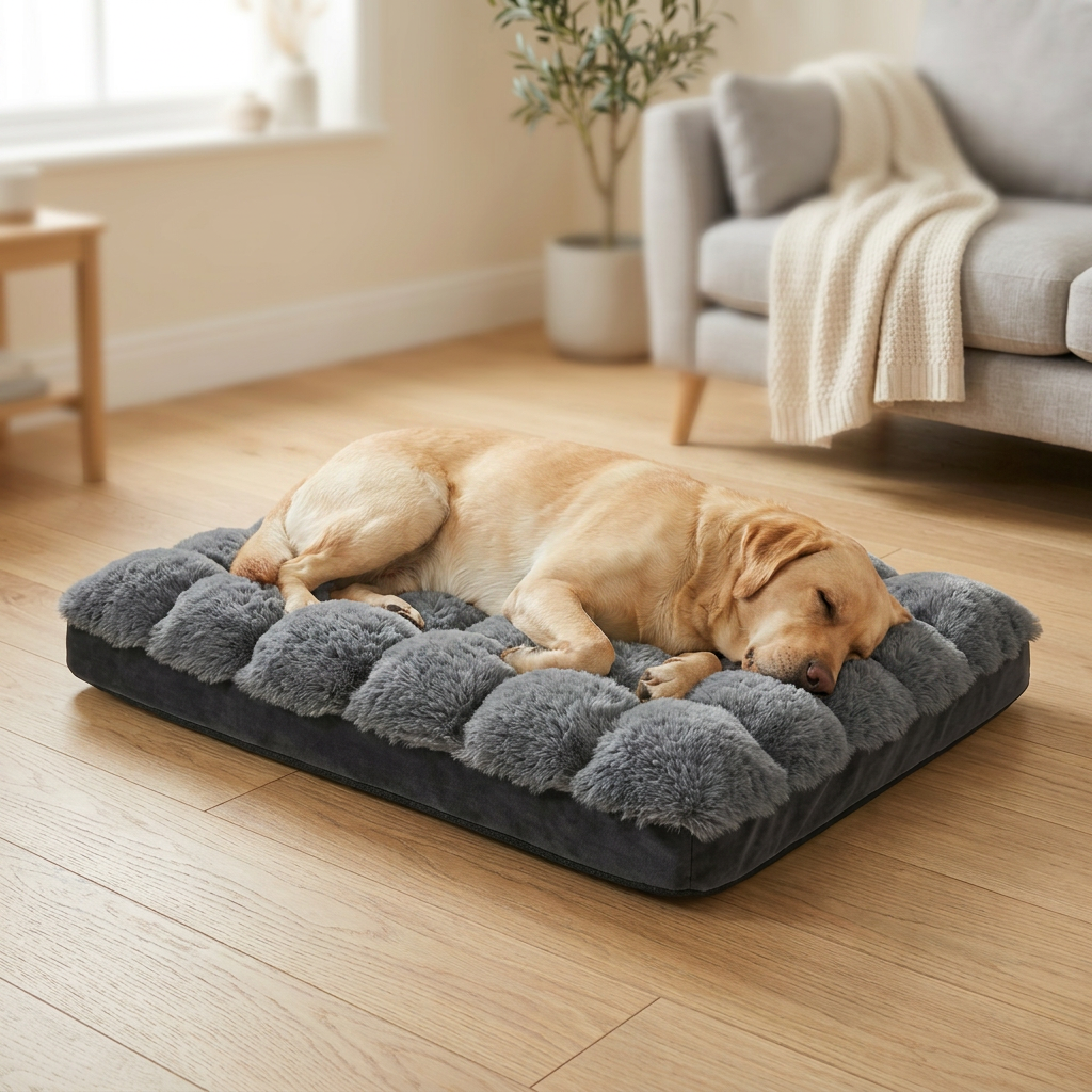 Luxury Orthopedic Dog Bed | Washable Faux Fur Cover | My Petsworth