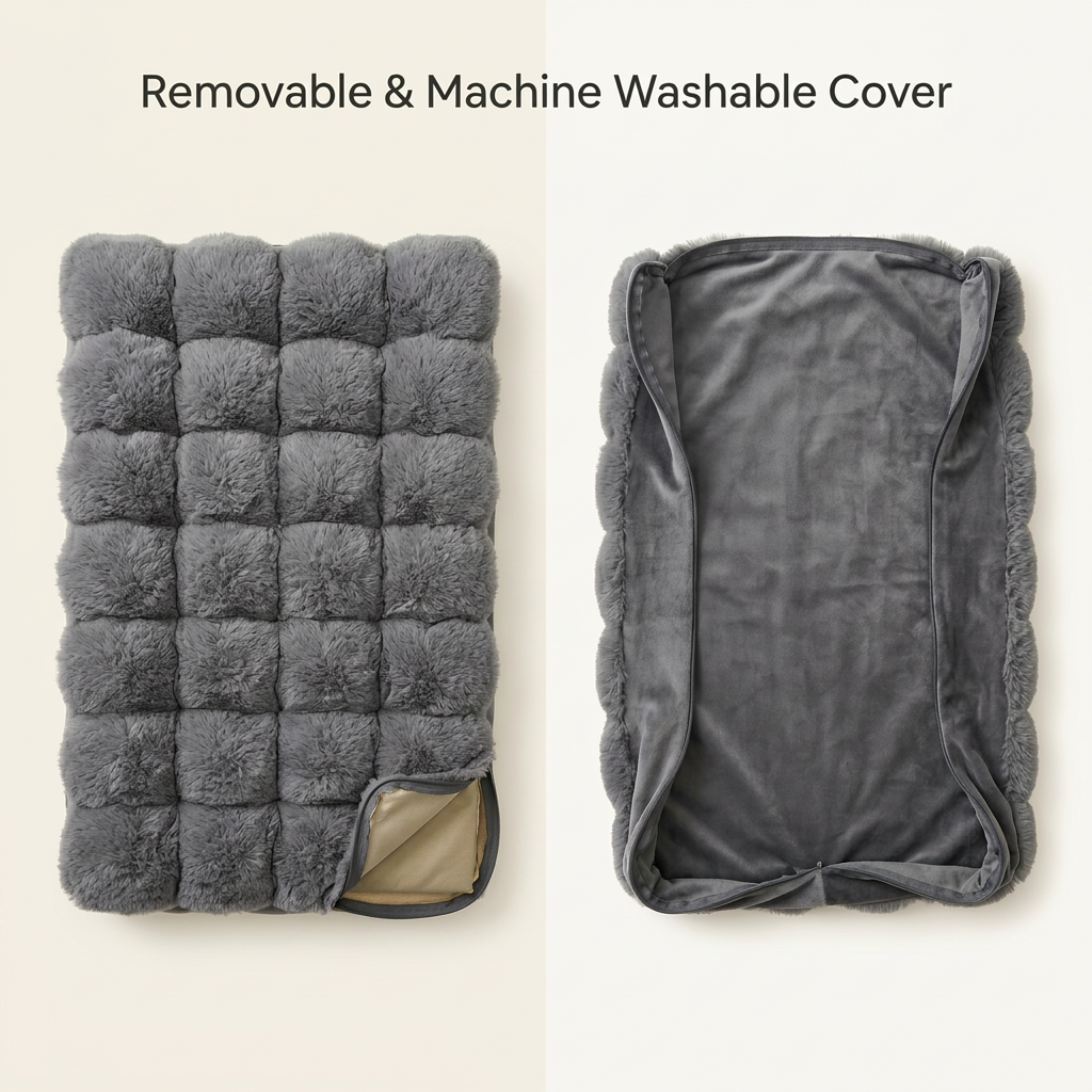 Luxury Orthopedic Dog Bed | Washable Faux Fur Cover | My Petsworth