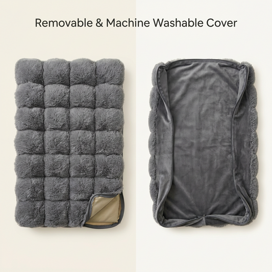 Luxury Orthopedic Dog Bed | Washable Faux Fur Cover | My Petsworth