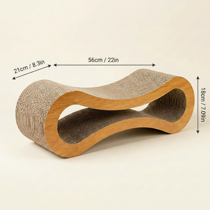 Cat Scratch Lounge & Scratcher | Figure-8 Corrugated Cardboard | My Petsworth