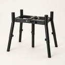 Adjustable elevated dog feeder for large dogs on a cream background