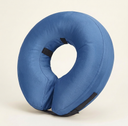 Blue inflatable recovery collar for dogs & cats, studio photo