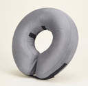 Grey inflatable recovery collar for dogs & cats, studio photo
