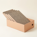 Cardboard cat scratching box 4-pack for indoor cats, studio photo