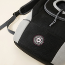 Black portable dog carrier bag for small dogs, detail photo