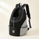 Black portable dog carrier bag for small dogs, studio photo