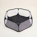 Black foldable pet playpen for dogs & cats, studio photo