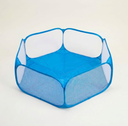 Blue foldable pet playpen for dogs & cats, studio photo