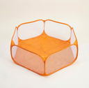 Orange foldable pet playpen for dogs & cats, studio photo