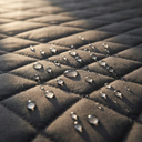 Close-up of water beading on the quilted mattress protector