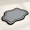 Grey diatomite feeding mat for dogs & cats, studio photo