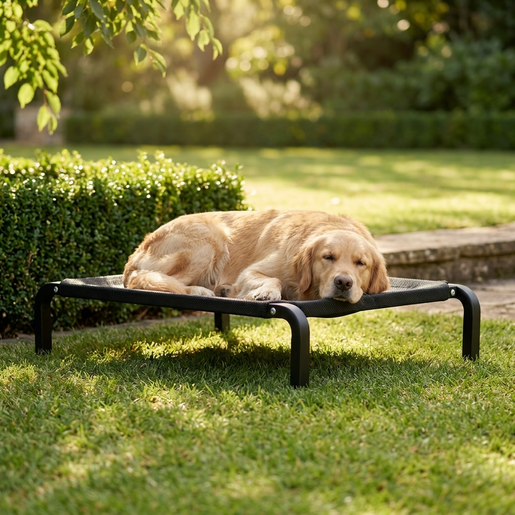 Elevated dog bed with moisture proof fabric and non-slip feet — My Petsworth