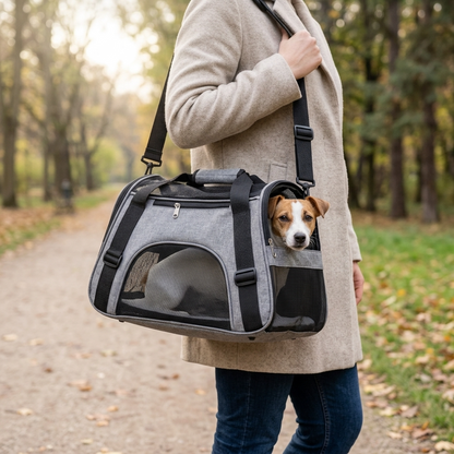 Foldable Pet Carrier Travel Bag - Lightweight for Cats and Dogs