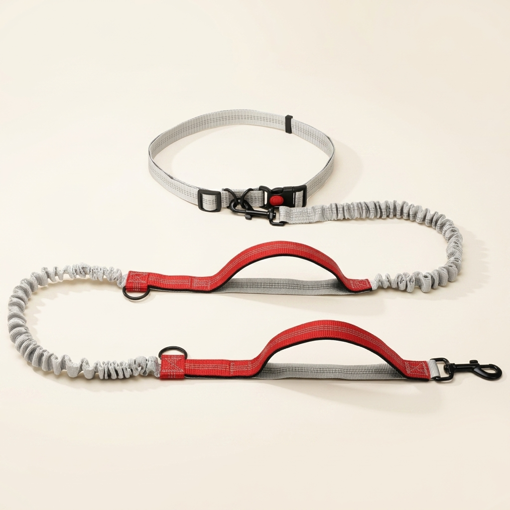 Hands-free dog lead with adjustable waist strap - My Petsworth