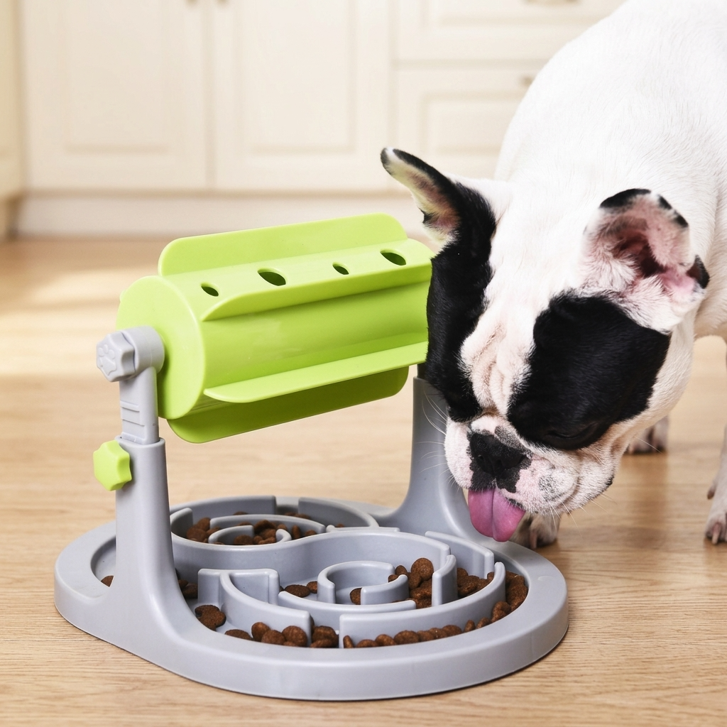 Dog treat puzzle toy interactive enrichment feeder studio shot