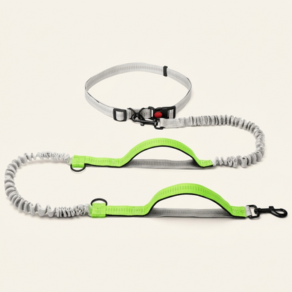 Hands-free dog lead in orange and grey - My Petsworth