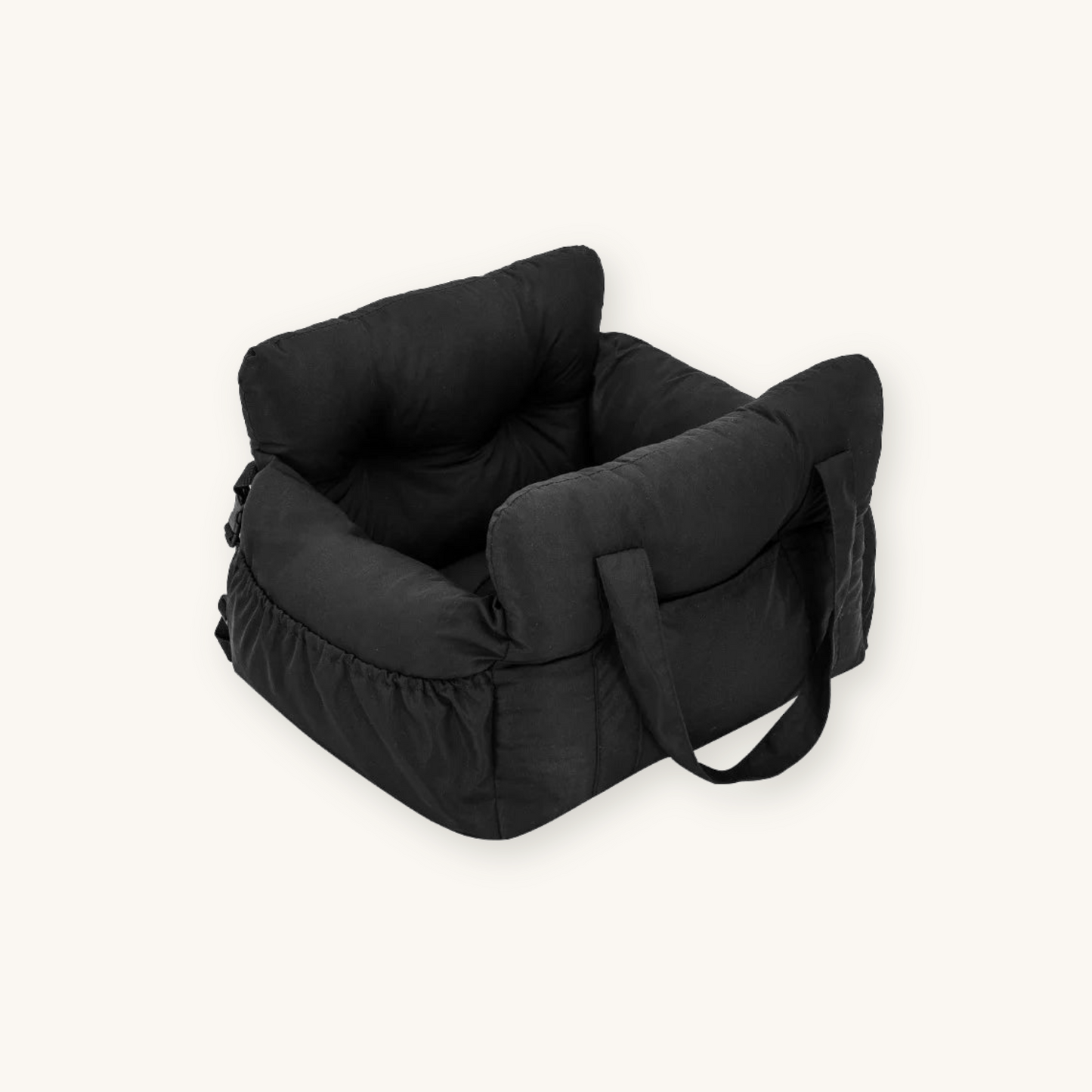 Black padded booster dog car seat — My Petsworth