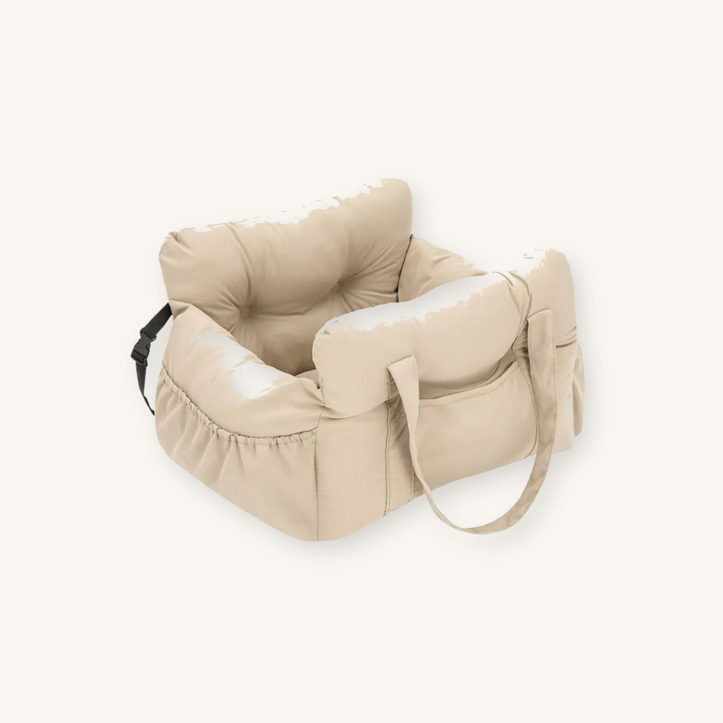 Light yellow dog car seat with raised padded sides — My Petsworth