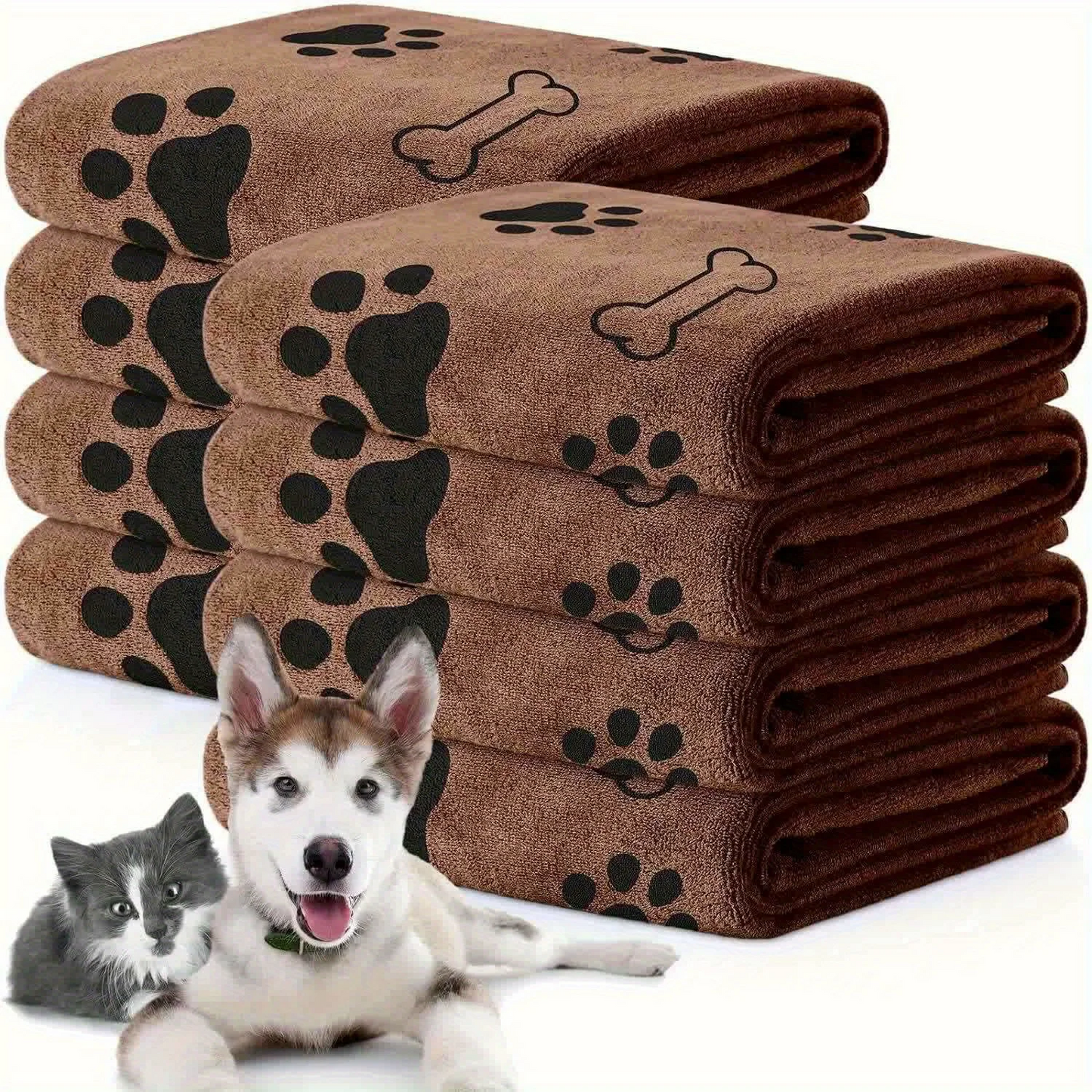 Microfibre dog paw towel, quick-drying — My Petsworth