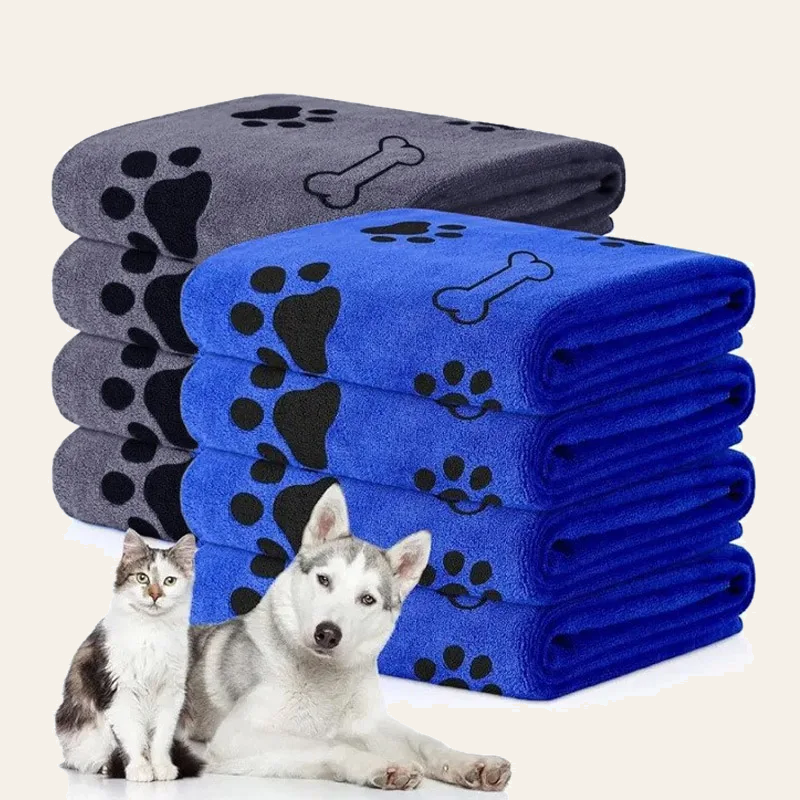 Microfibre dog paw towel, quick-drying — My Petsworth