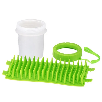 Portable dog paw cleaner cup with silicone bristles — My Petsworth