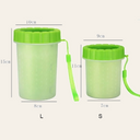 Portable dog paw cleaner cup with silicone bristles — My Petsworth