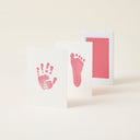 Pink inkless paw print keepsake kit on a cream background
