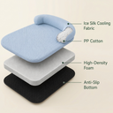 Cooling dog bed in ice silk fabric — My Petsworth