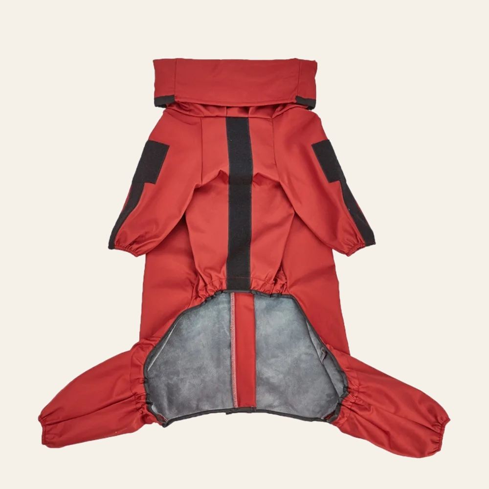 Waterproof dog raincoat for large dogs with drawstring — My Petsworth