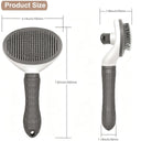 Stainless steel bristle head on a self-cleaning dog brush — My Petsworth