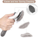 Self-cleaning brush releasing collected dog hair — My Petsworth