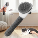 Self-cleaning dog brush with stainless steel bristles — My Petsworth