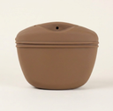 Coffee silicone training pouch with magnetic lid for dogs, studio photo