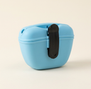 Light Blue silicone training pouch with magnetic lid for dogs, studio photo