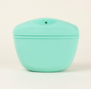 Mint silicone training pouch with magnetic lid for dogs, studio photo