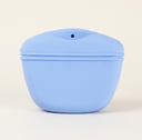 Sky Blue silicone training pouch with magnetic lid for dogs, studio photo