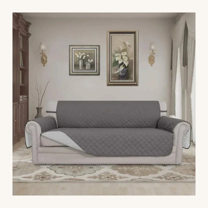 Pet sofa protector draped over a seat — My Petsworth