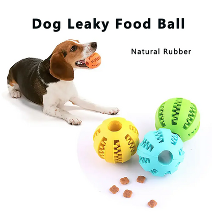 Puppy teething toy ball, treat dispensing rubber chew — My Petsworth