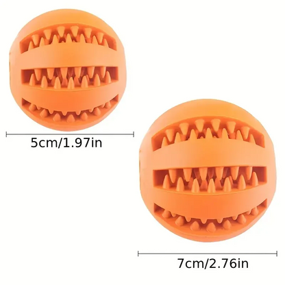 Puppy teething toy ball, treat dispensing rubber chew — My Petsworth