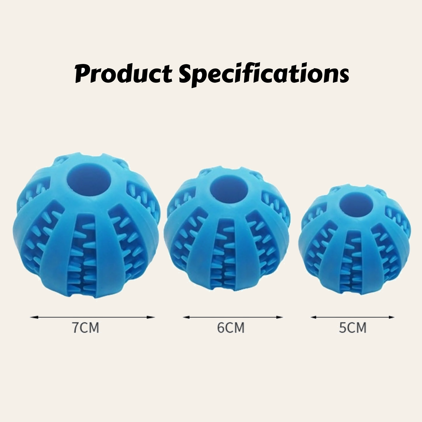 Puppy teething toy ball, treat dispensing rubber chew — My Petsworth