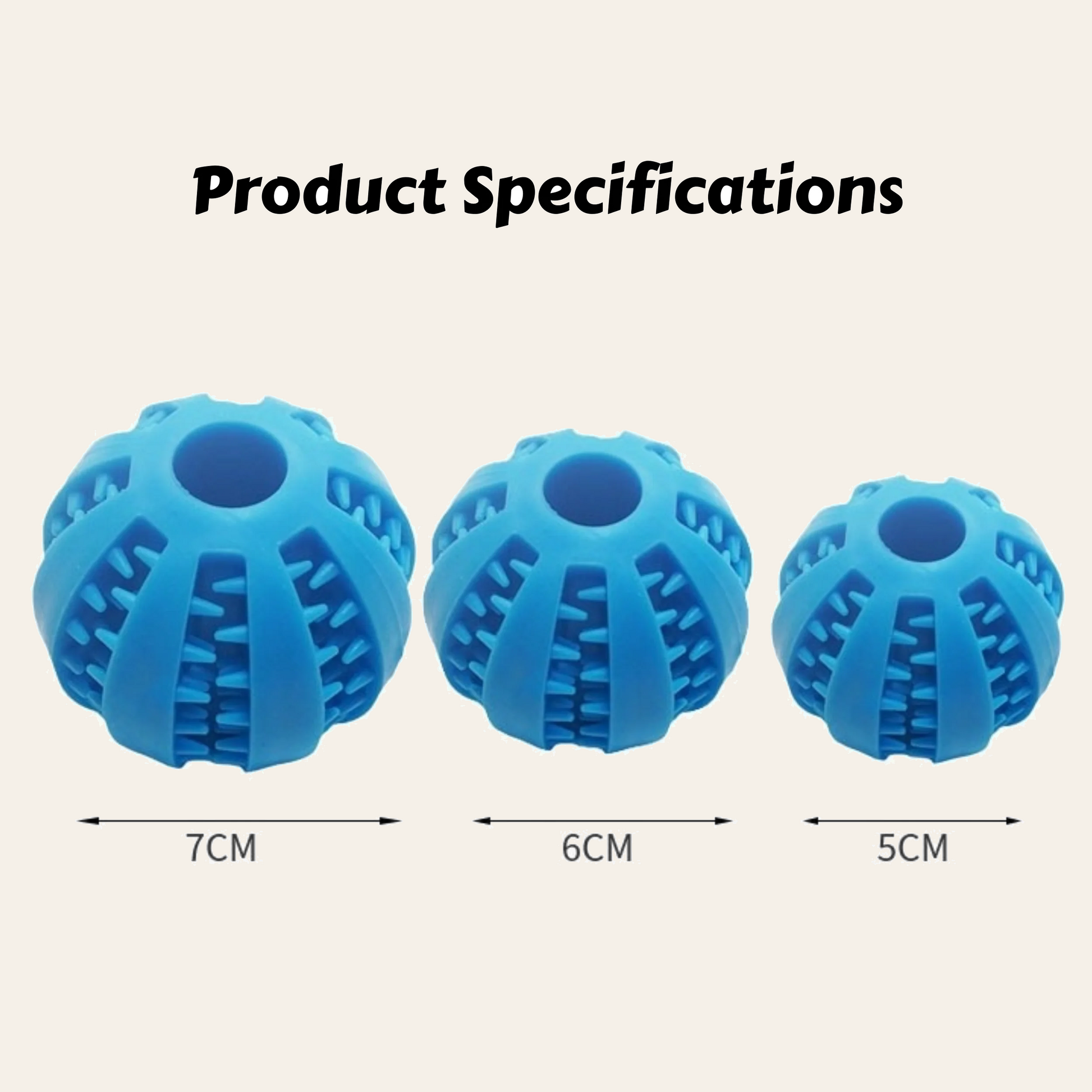Puppy teething toy ball, treat dispensing rubber chew — My Petsworth